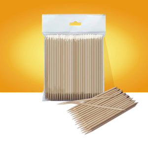 Staleks Medium Orange Wood Sticks - (100 pcs)