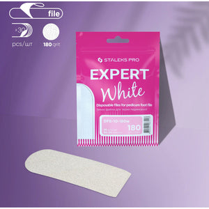 Staleks Pro EXPERT Lot de 30 tampons de recharge pour limes 3 m (grain 180 – Blanc)