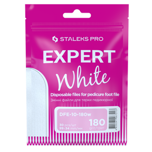 Staleks Pro EXPERT Lot de 30 tampons de recharge pour limes 3 m (grain 180 – Blanc)