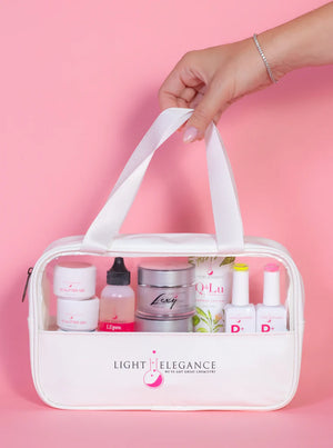 Light Elegance Logo Cosmetic Bag (White)