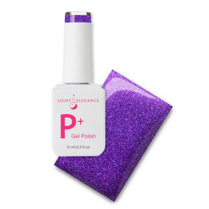 Light Elegance P+ Soak-Off Glitter Gel Polish 10 ml (Amethyst Kiss)