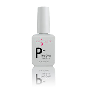 Light Elegance P+ Soak-off Top Coat 10 ml (No Wipe)