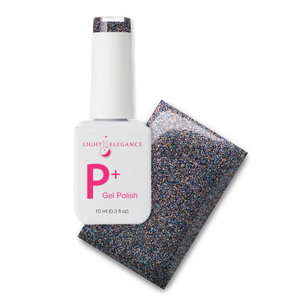 Light Elegance P+ Soak-Off Glitter Gel Polish 10 ml (Midnight Melancholy)