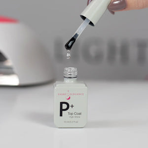 Light Elegance P+ Soak-off Top Coat 10 ml (High Shine)