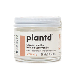 Plantd Hand & Body Cream 2 oz - Vacay (Coconut & Vanilla)*