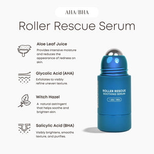 Sérum apaisant Bushbalm Roller Rescue + AHA/BHA (50 ml)
