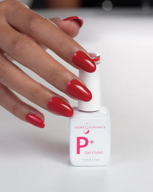 Light Elegance P+ Soak-Off Glitter Gel Polish 10 ml (Red Rover)