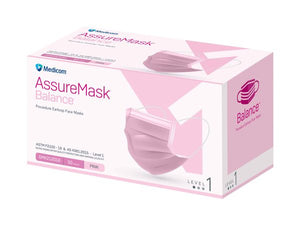 AssureMask Balance Disposable Face Masks 50 pcs (Pink)