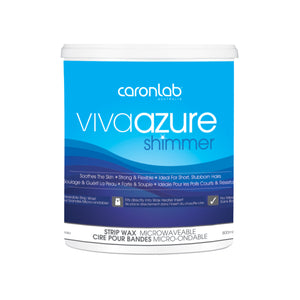 Caronlab Viva Azure Shimmer Strip Wax - Microwaveable Can (800 ml)