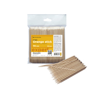 Staleks Pro Orange Wood Sticks - 110 mm (100 pcs)