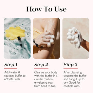 Spongellé Body Wash Infused Buffer - Boxed Flower (Peony Flower)*