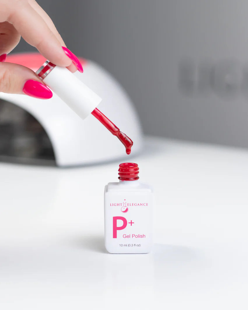 Light Elegance P+ Soak-Off Glitter Gel Polish 10 ml (Red Rover)