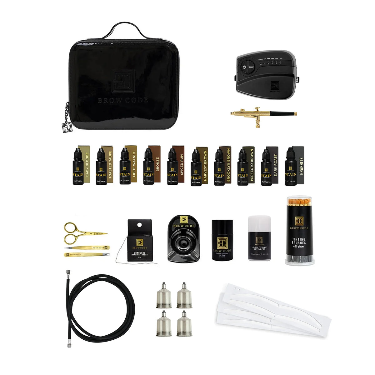 Brow Code Professional Airbrush &amp; Stain Kit (With Airbrush Machine)
