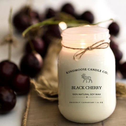 KindMoose Candle Co. Soy Wax Candle 16 oz (Black Cherry)