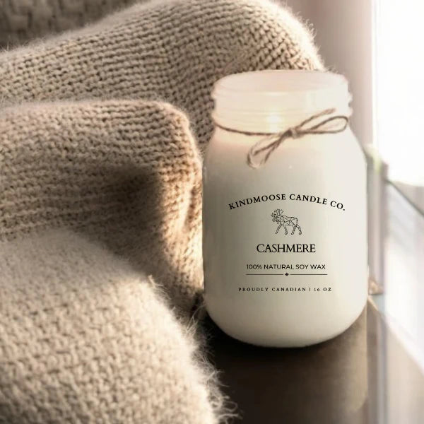 KindMoose Candle Co. Soy Wax Candle 16 oz (Cashmere)
