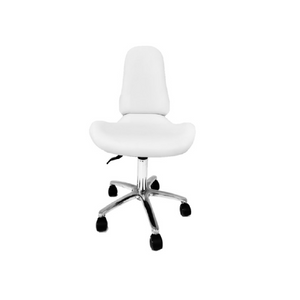 Crown Hydraulic Chair - Contoured w/ High Backrest (White)