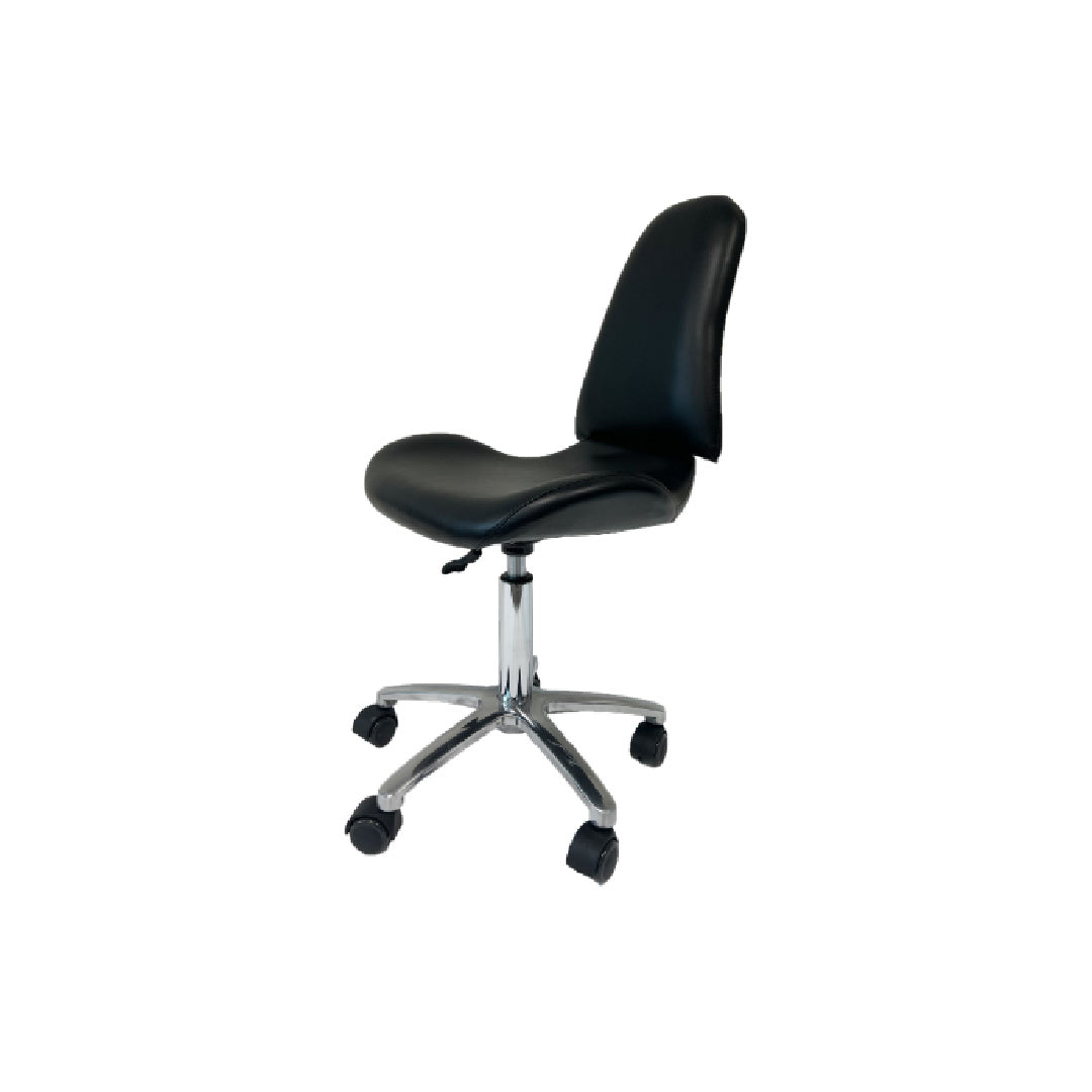 Crown Hydraulic Chair - Contoured w/ High Backrest (Black)