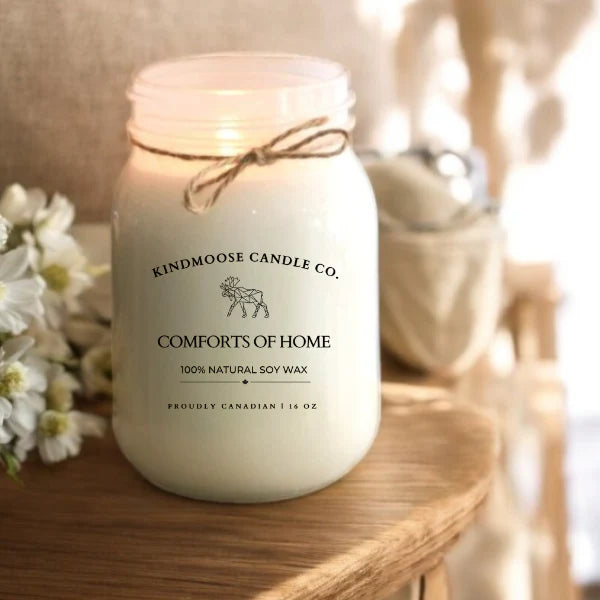 KindMoose Candle Co. Soy Wax Candle 16 oz (Comforts Of Home)