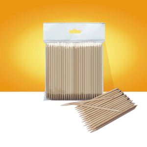 Staleks Petite Orange Wood Sticks - (100 pcs)