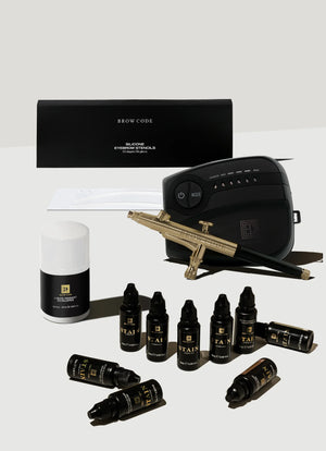 Brow Code Professional Airbrush & Stain Kit (With Airbrush Machine)