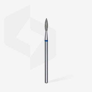 Staleks Pro Diamond Drill Bit - Blue Pointed Flame 2.1/8 mm (Medium)