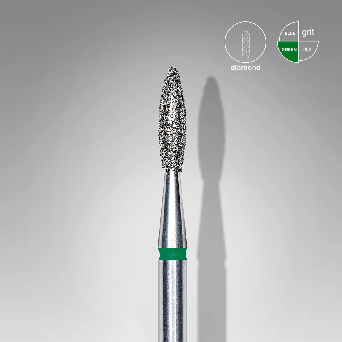 Staleks Diamond Drill Bit - Green Flame 2.1/8 mm (Coarse)*