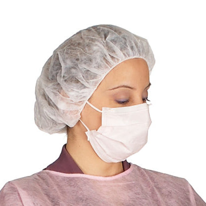 Medicom SafeBasics Bouffant Caps - White (100 pcs)