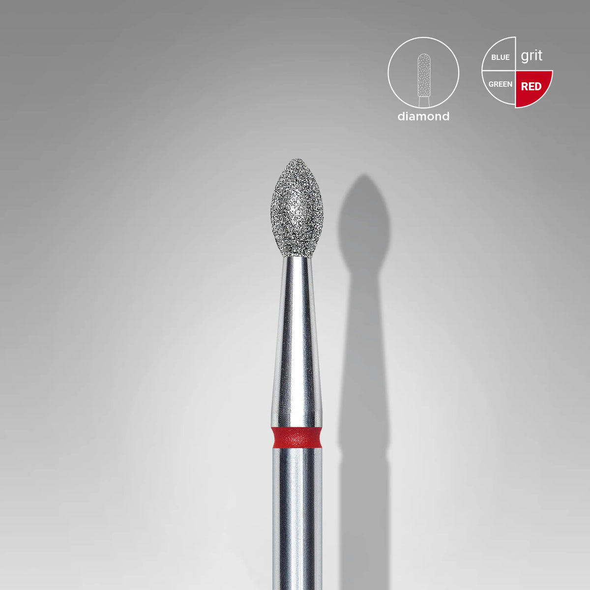 Staleks Diamond Drill Bit - Red Pointed Bud 2.5/4.5 mm (Fine)*