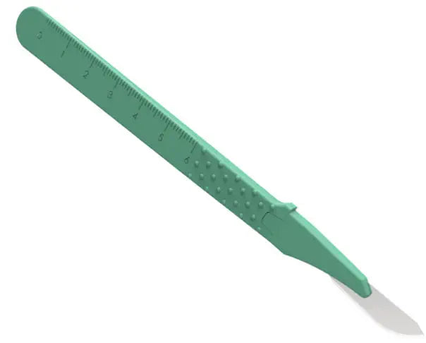 Surgeon Premium Disposable Stainless Steel Scalpel (#10 Standard Blade - Green Handle)