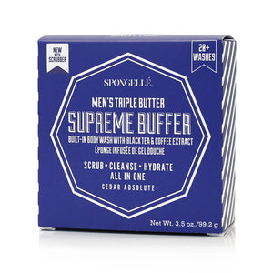 Spongellé Men's Supreme Buffer w/ Scrubber (Cedar Absolute)