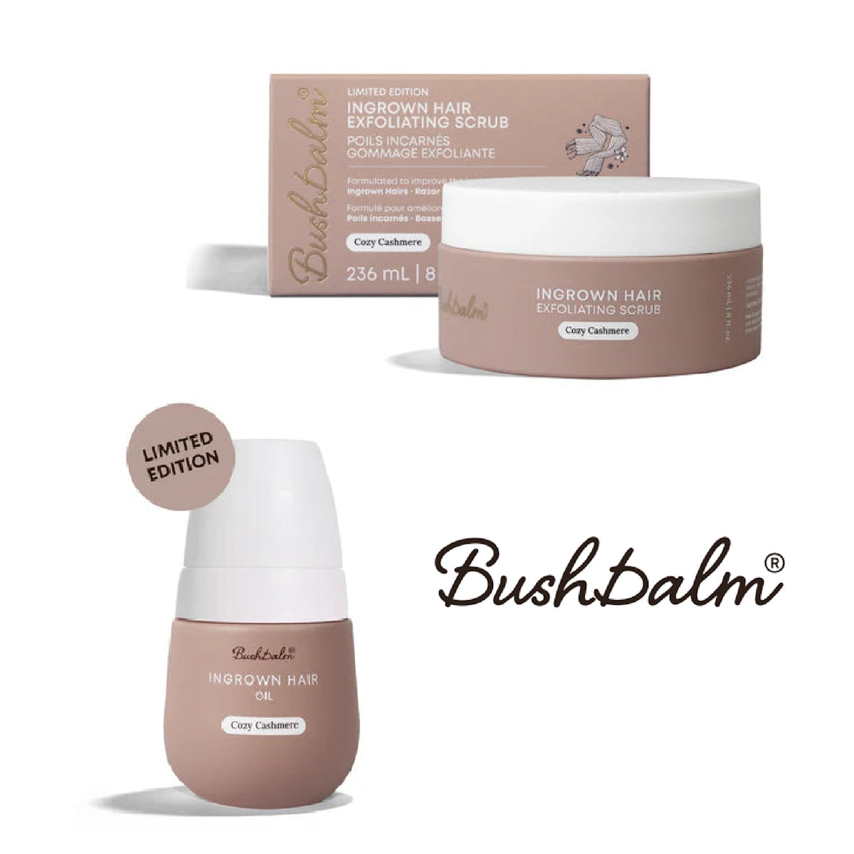 Bushbalm Ingrown Hair Care Holiday Set (Cozy Cashmere)