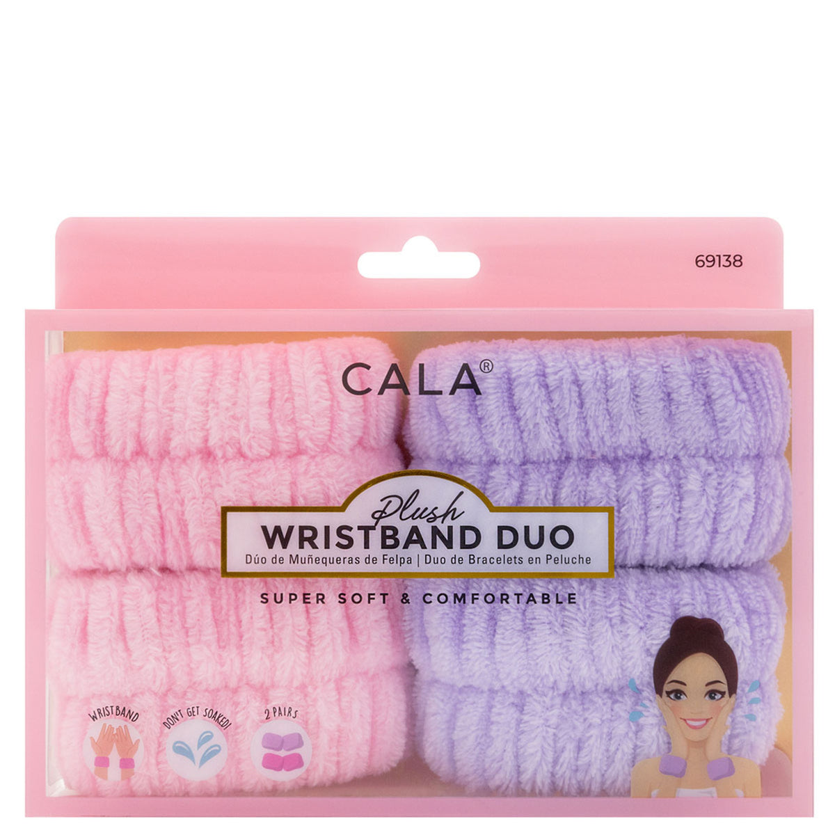 Cala Plush Wristband Duo (Pink/Lavender)*
