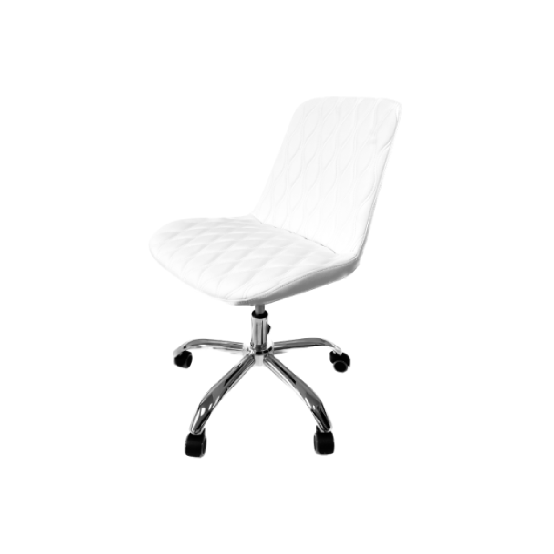 Crown Hydraulic Boutique Stool White Beauty Depot