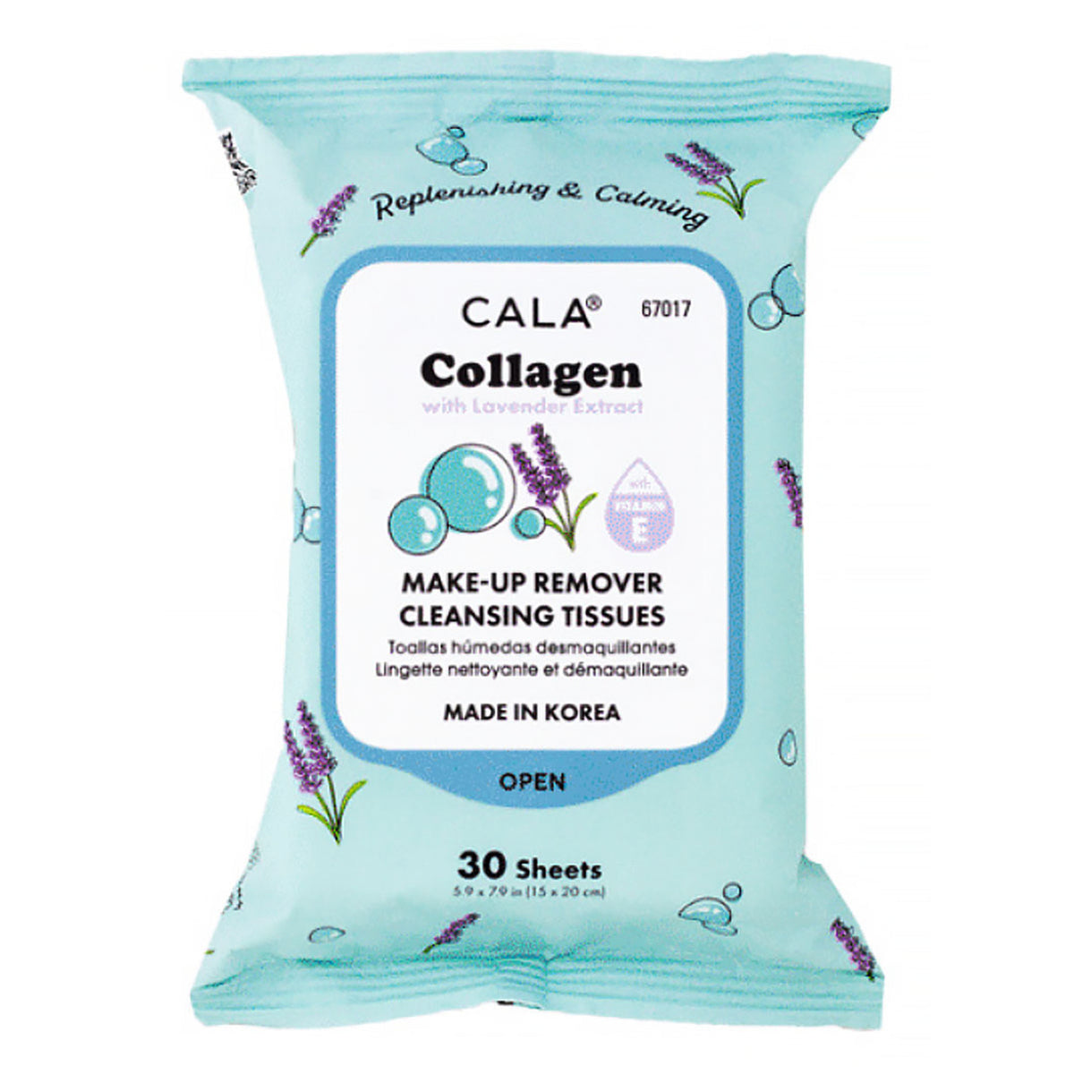 Cala Makeup Remover Cleansing Tissues - Collagen (30 pcs)