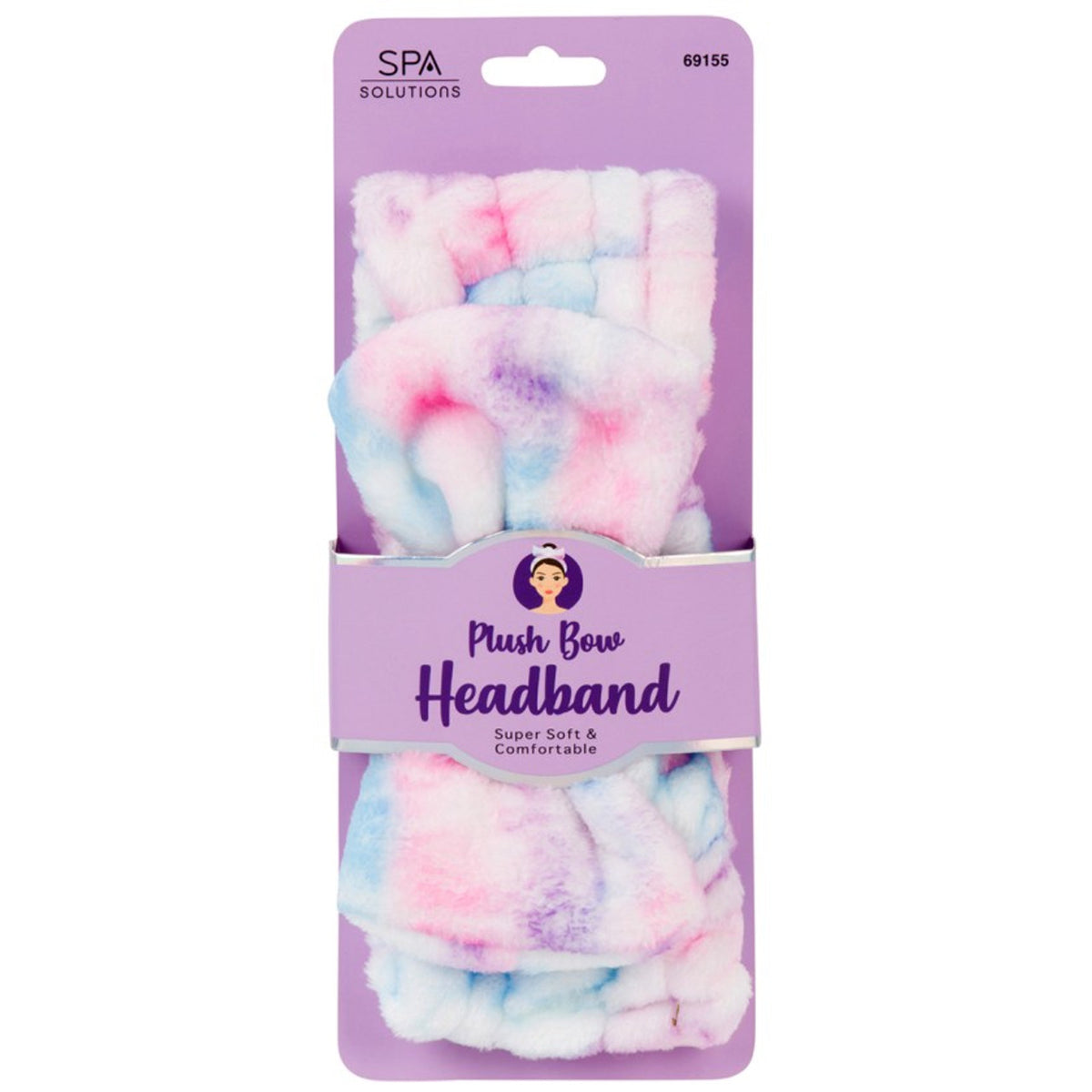 Cala Plush Big Bow Headband (Tie Dye)*