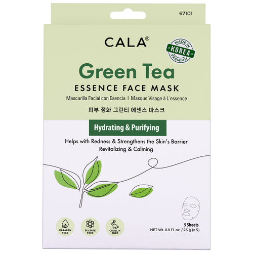 Cala Essence Facial Sheet Masks - Green Tea (5 pcs)
