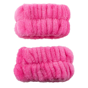 Cala Spa Headband & Wristband Set (Hot Pink)