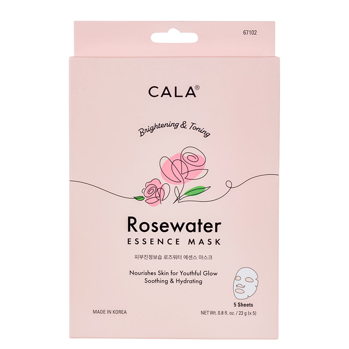 Cala Essence Facial Sheet Masks Rosewater (5 pcs) Beauty Depot