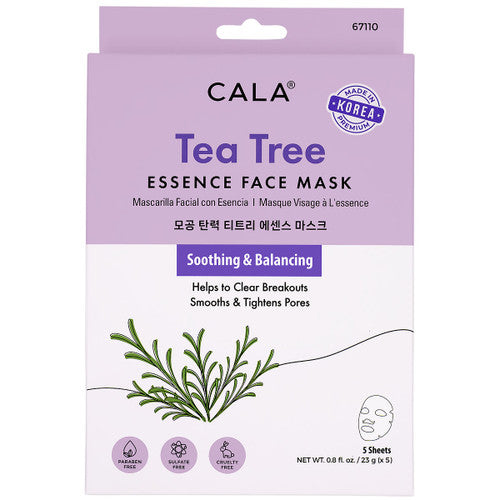 Cala Essence Facial Sheet Masks - Tea Tree (5 pcs)