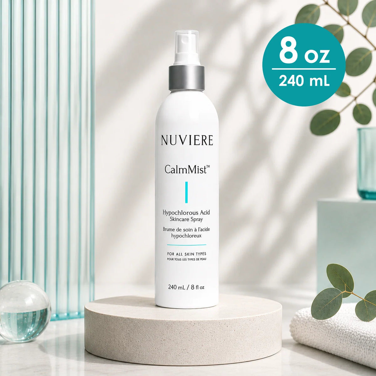Nuviere CalmMist - Hypochlorous Acid Skincare Spray (8 oz)