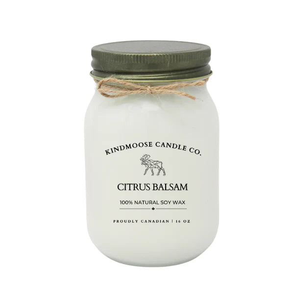 KindMoose Candle Co. Soy Wax Candle 16 oz (Citrus Balsam)