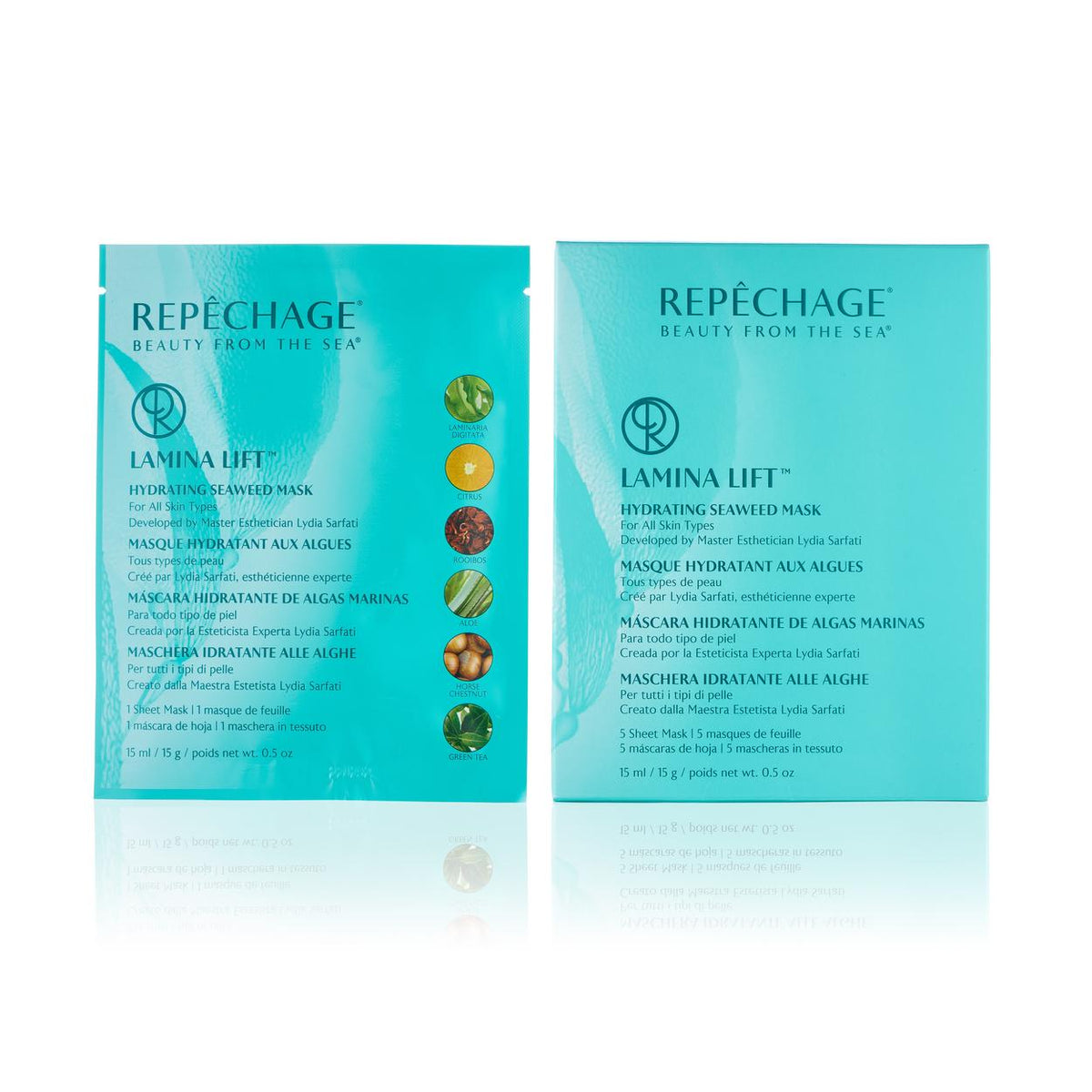 Repêchage Lamina Lift Hydrating Seaweed Sheet Mask (5 pcs)