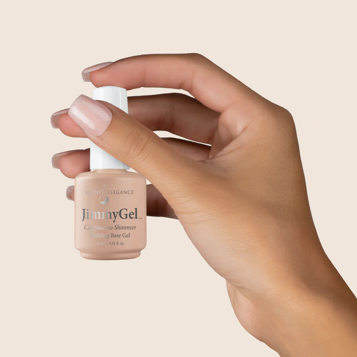 Light Elegance JimmyGel Soak-Off Building Base 15 ml (Cappuccino Shimmer) - SAVE 20%*