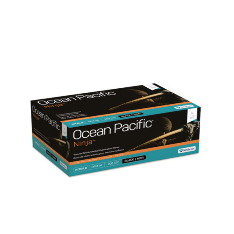 Medicom Ninja Black Nitrile Gloves 200 pcs (Large)