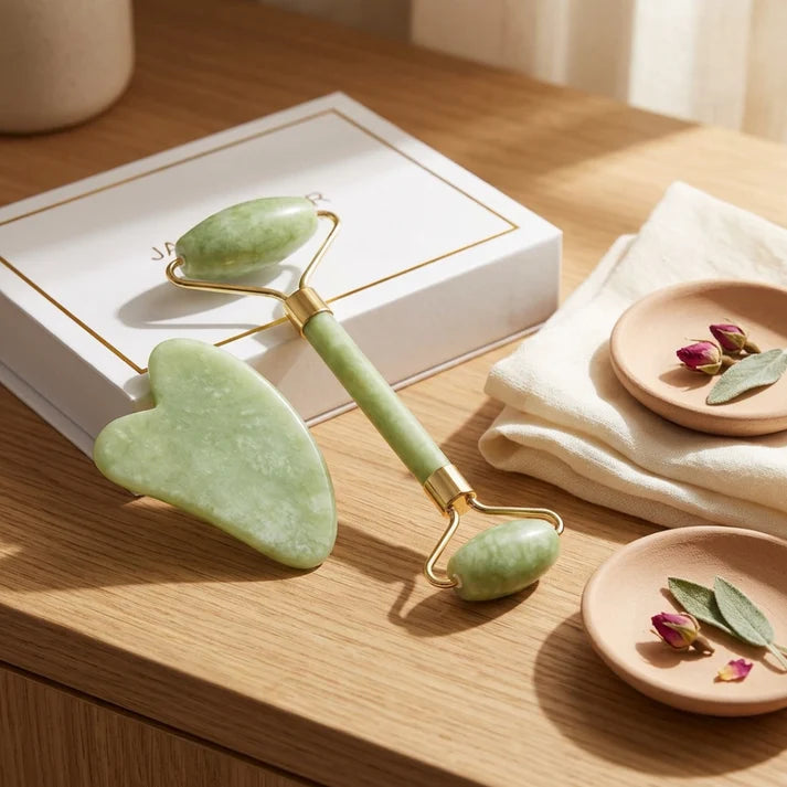 GD Jade Roller & Gua Sha Stone Set
