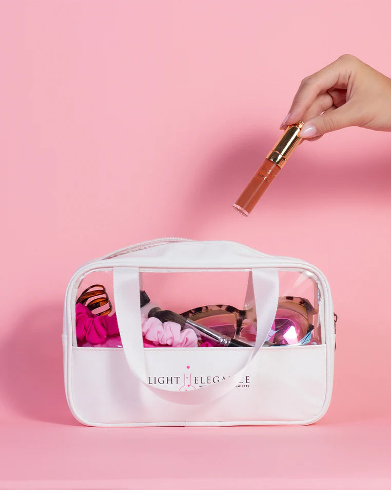 Light Elegance Logo Cosmetic Bag (White)