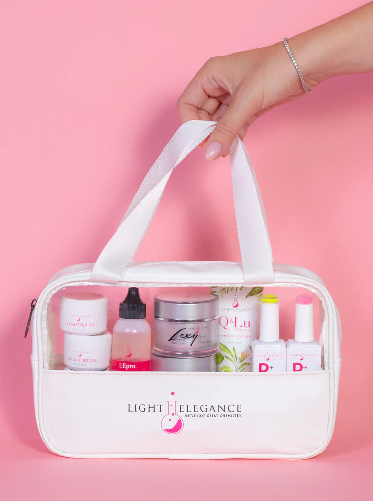 Light Elegance Logo Cosmetic Bag (White)