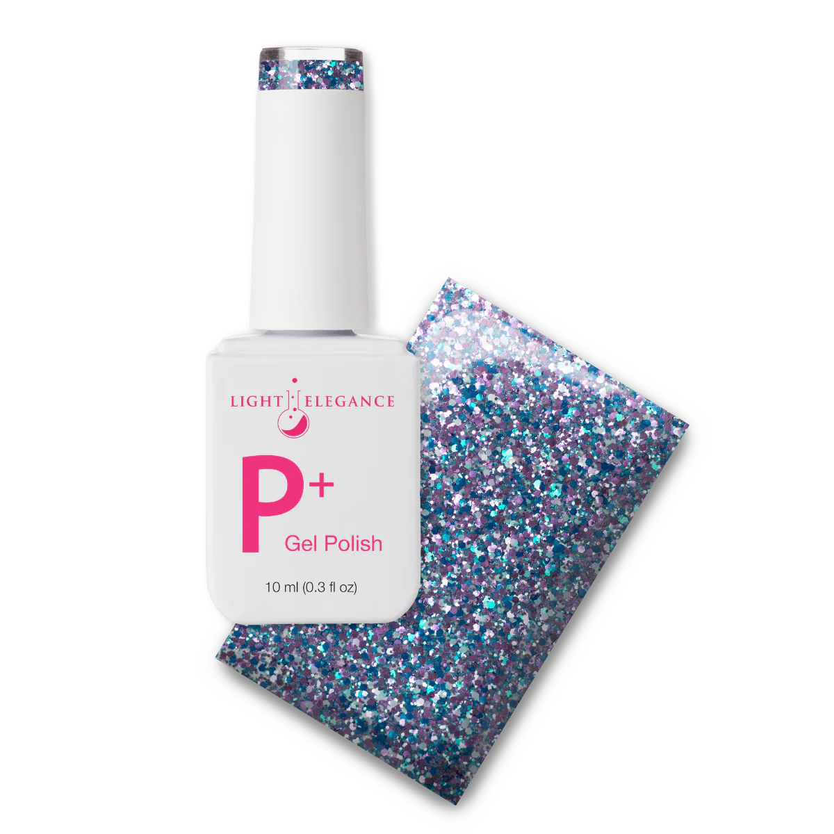 Light Elegance P+ Soak-Off Glitter Gel Polish 10 ml (Bratty Blue)