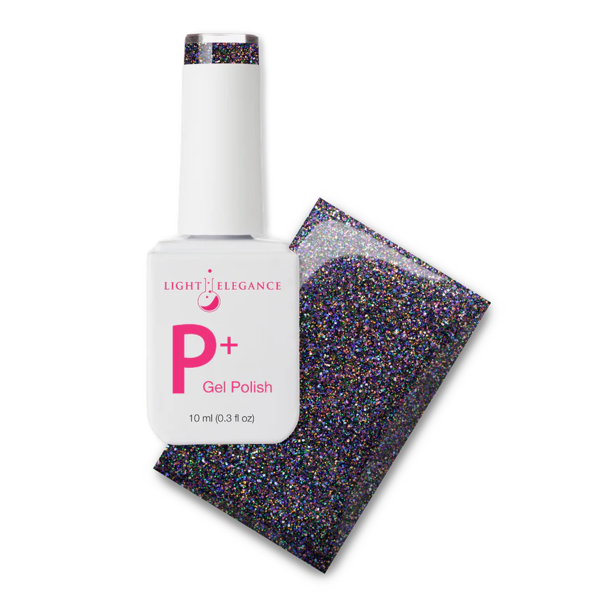Light Elegance P+ Soak-Off Glitter Gel Polish 10 ml (Filthy Witch) - Halloween Edition - SAVE 20%*