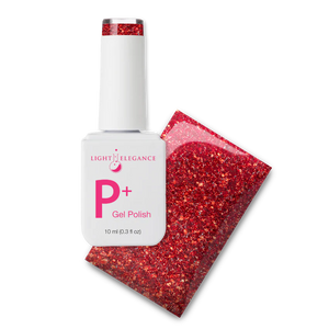 Light Elegance P+ Soak Off Glitter Gel Polish 10 ml (Little Red Sled) - Limited Edition Holiday 2024